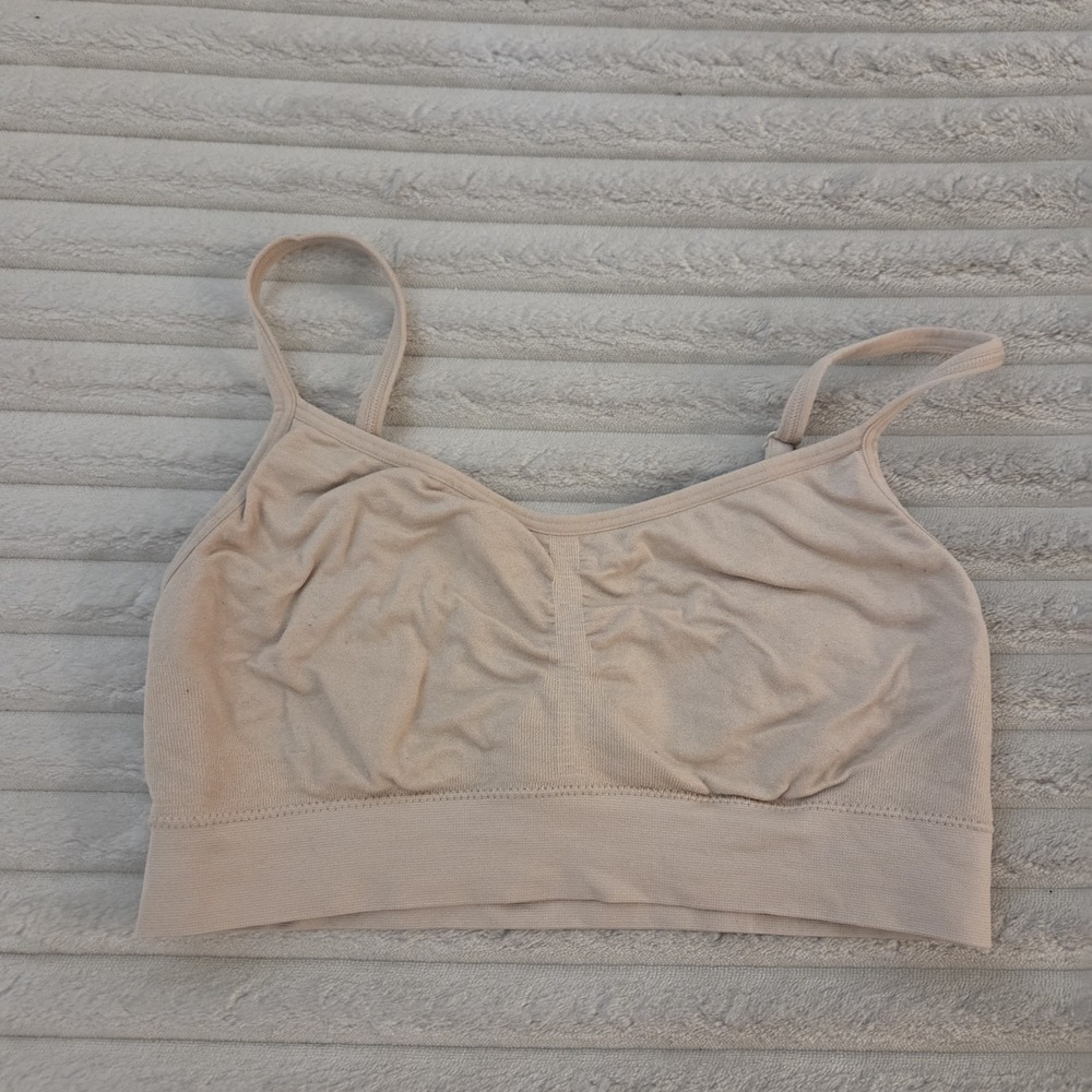 Jockey Seamfree Cami Adjustable Strap Wireless Bralette Nude Beige Size M